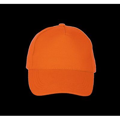 Gorra de algodón grueso con 5 paneles Orange