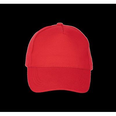 Gorra de algodón grueso con 5 paneles Red