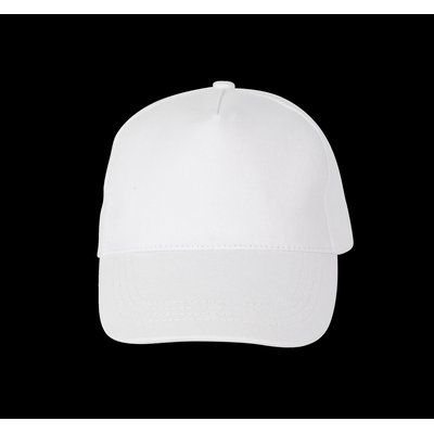Gorra de algodón grueso con 5 paneles White