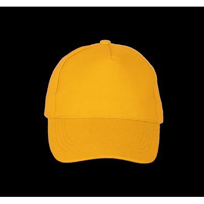 Gorra de algodón grueso con 5 paneles Yellow