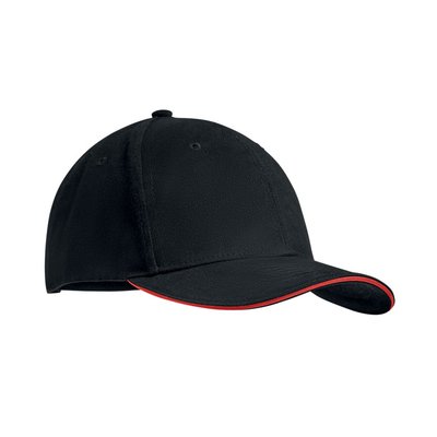 Gorra algodón grueso de 6 paneles con cierre de hebilla metal