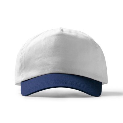 Gorra de algodón con modelos bicolor Blanco/Marino Talla Única Adulto