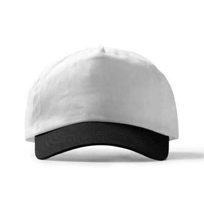 Gorra de algodón con modelos bicolor Blanco/Negro Talla Única Adulto