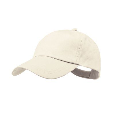 Gorra algodón niño de 5 paneles y cierre de velcro Natu