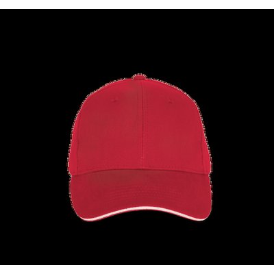 Gorra de algodón orgánico con cierre ajustable Hibiscus Red / Ivory
