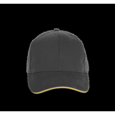 Gorra de algodón orgánico con cierre ajustable Iron Grey / Pineapple