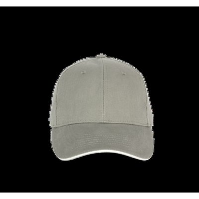 Gorra de algodón orgánico con cierre ajustable Metal Grey / White