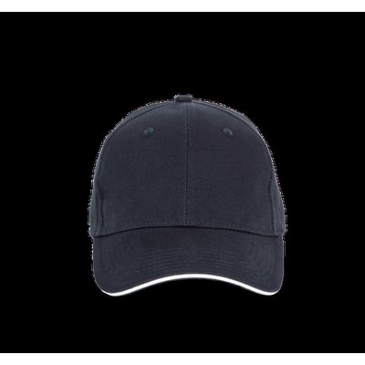 Gorra de algodón orgánico con cierre ajustable Navy / White