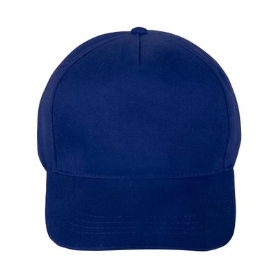 Gorra Algodón Peinado 5 Paneles con Velcro Azul Marino