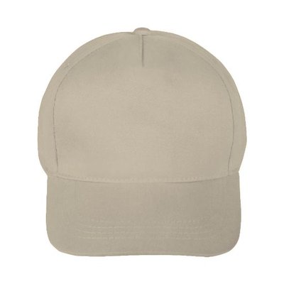 Gorra Algodón Peinado 5 Paneles con Velcro Nat