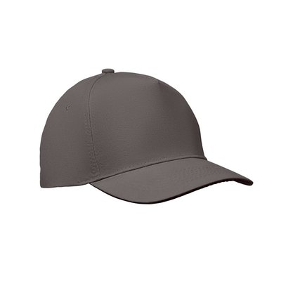 Gorra béisbol 5 paneles algodón Gris Piedra
