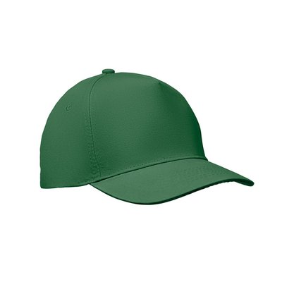 Gorra béisbol 5 paneles algodón VERDE OSCURO