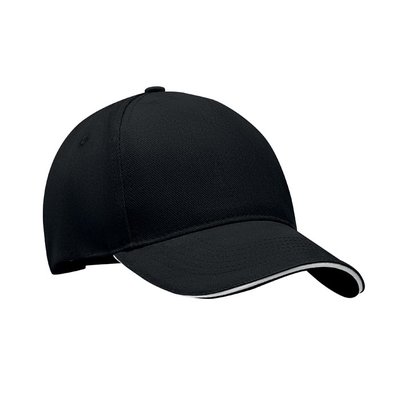 Gorra Béisbol Algodón 260gm BLANCO/NEGRO
