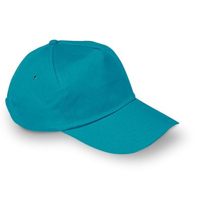 Gorra de béisbol en algodón grueso con cierre plástico Turquesa