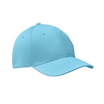 Gorra de béisbol en algodón grueso con cierre velcro Azul Bebé