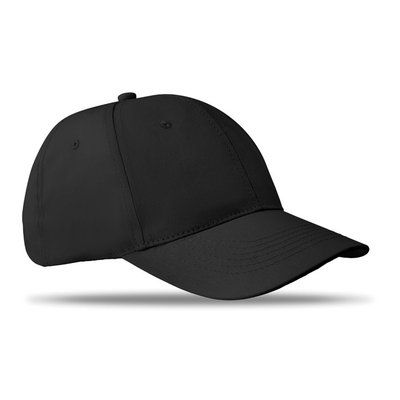 Gorra de béisbol en algodón grueso con cierre velcro Negro