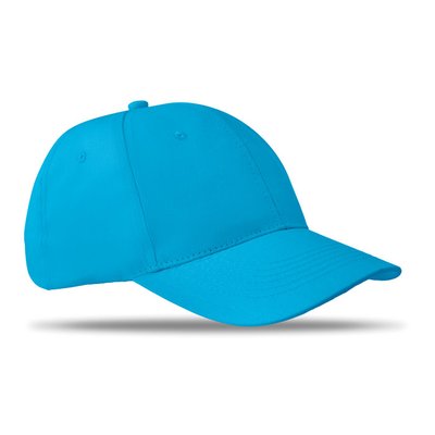 Gorra de béisbol en algodón grueso con cierre velcro Turquesa
