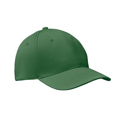 Gorra de béisbol en algodón grueso con cierre velcro VERDE OSCURO