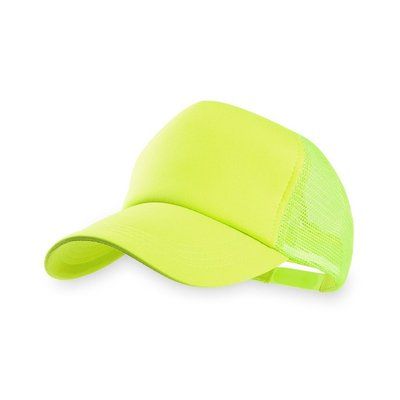 Gorra de poliester fluor de rejilla Amarillo Fluor