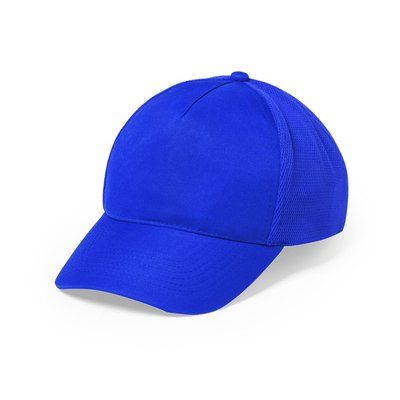 Gorra de rejilla 5 paneles microfibra/poliéster Azul