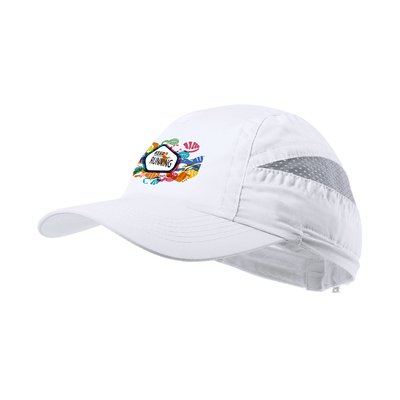 Gorra deportiva de 7 paneles con redecilla para el sudor