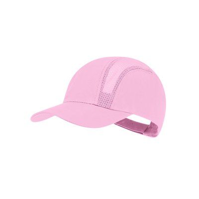 Gorra deportiva con paneles transpirables Rosa