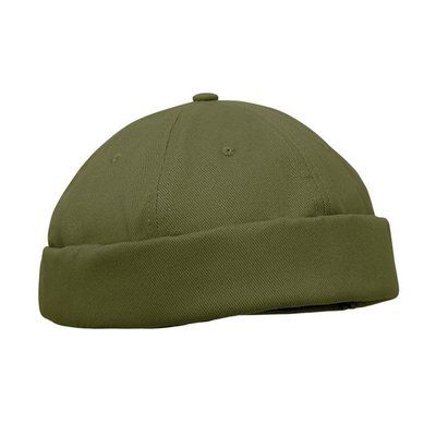 Gorra Docker sin visera de algodón Verde Militar