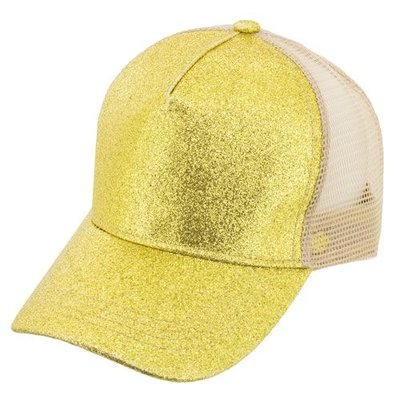 Gorra con Glitter y Rejilla