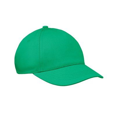 Gorra infantil de 5 paneles y ajuste de velcro Verde