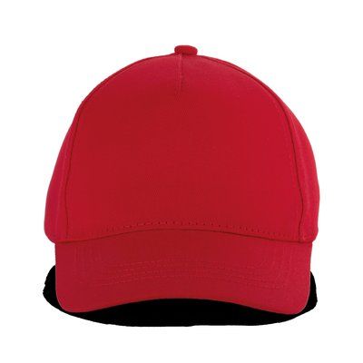 Gorra infantil de algodón con velcro Cherry Red