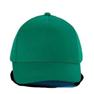 Gorra infantil de algodón con velcro Kelly Green
