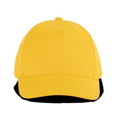 Gorra infantil de algodón con velcro Yellow