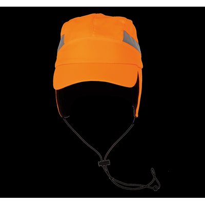 Gorra de invierno con orejeras y cordón Naranja S/M