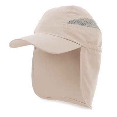 Gorra de microfibra con solapa trasera