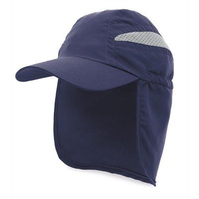 Gorra de microfibra con solapa trasera