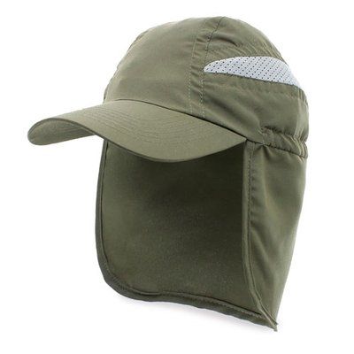 Gorra de microfibra con solapa trasera