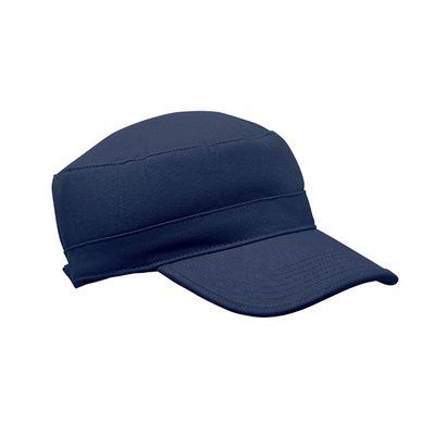 Gorra militar algodón con cierre velcro Azul