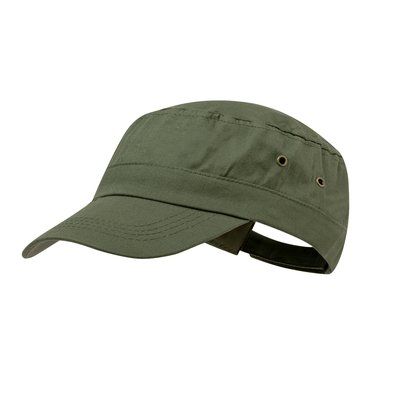 Gorra militar de algodón Verde