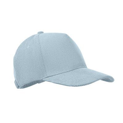 Gorra de pana de 5 paneles Azul Bebé