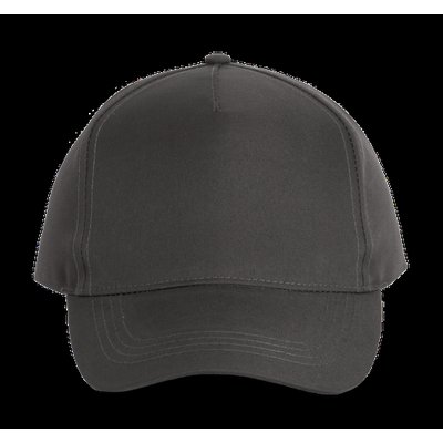 Gorra de poliéster 5 paneles cierre velcro DARK GREY