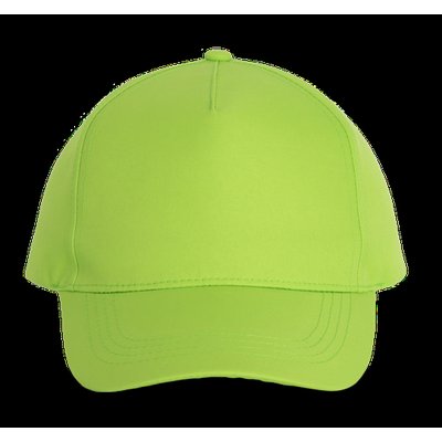 Gorra de poliéster 5 paneles cierre velcro Lime