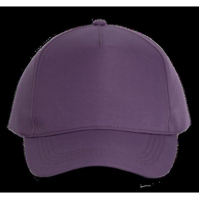 Gorra de poliéster 5 paneles cierre velcro Purple