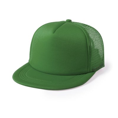 Gorra de rejilla 5 paneles con visera plana