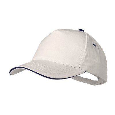 Gorra sandwich algodón peinado 5 paneles con cierre de velcro Natu