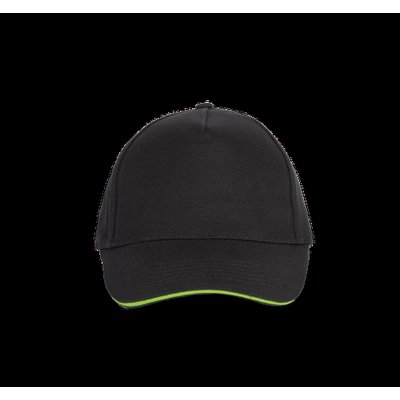 Gorra con sandwich contrastado Black / Lime