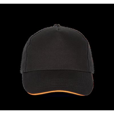 Gorra con sandwich contrastado Black / Orange