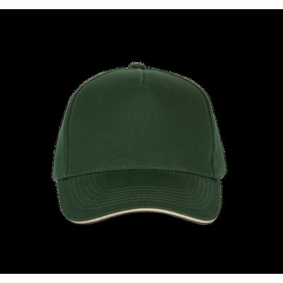 Gorra con sandwich contrastado Forest Green / Beige