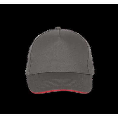 Gorra con sandwich contrastado Slate Grey / Red