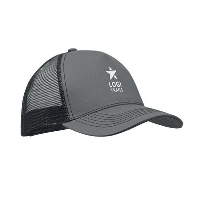 Gorra trucker de 5 paneles con malla trasera