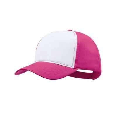 Gorra trucker 5 paneles con panel frontal blanco Fucsi